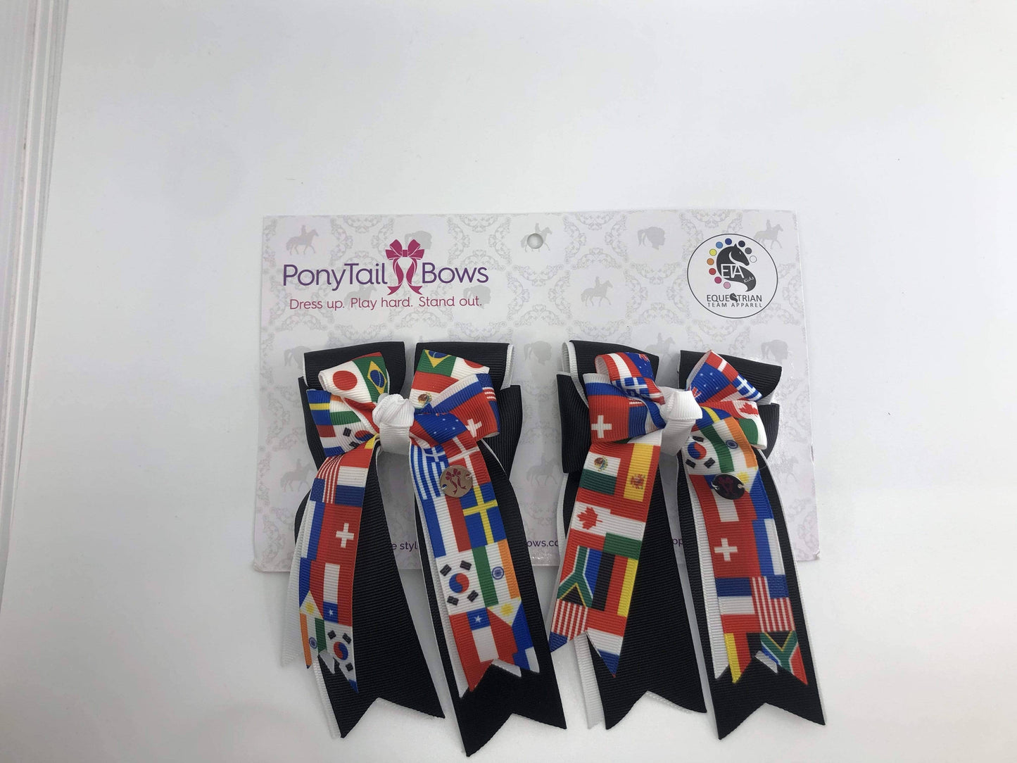 International Black PonyTail Bows