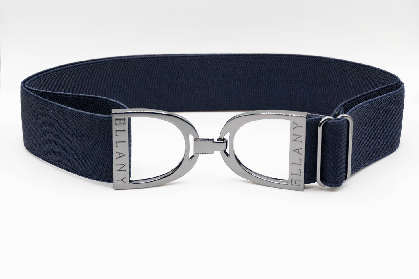Ellany Houston Navy - 1.5" Gunmetal Stirrup Elastic Belt
