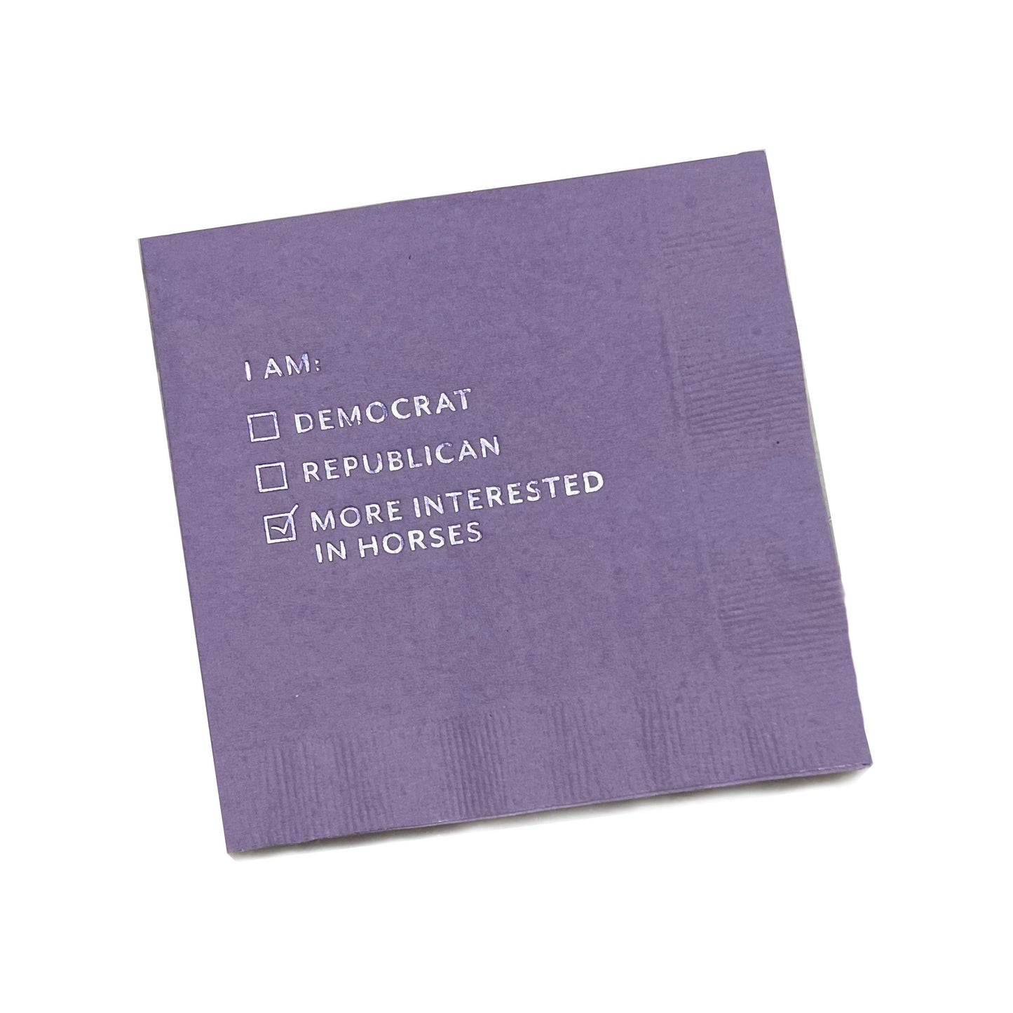 "I'm interested in horses" Cocktail Napkins