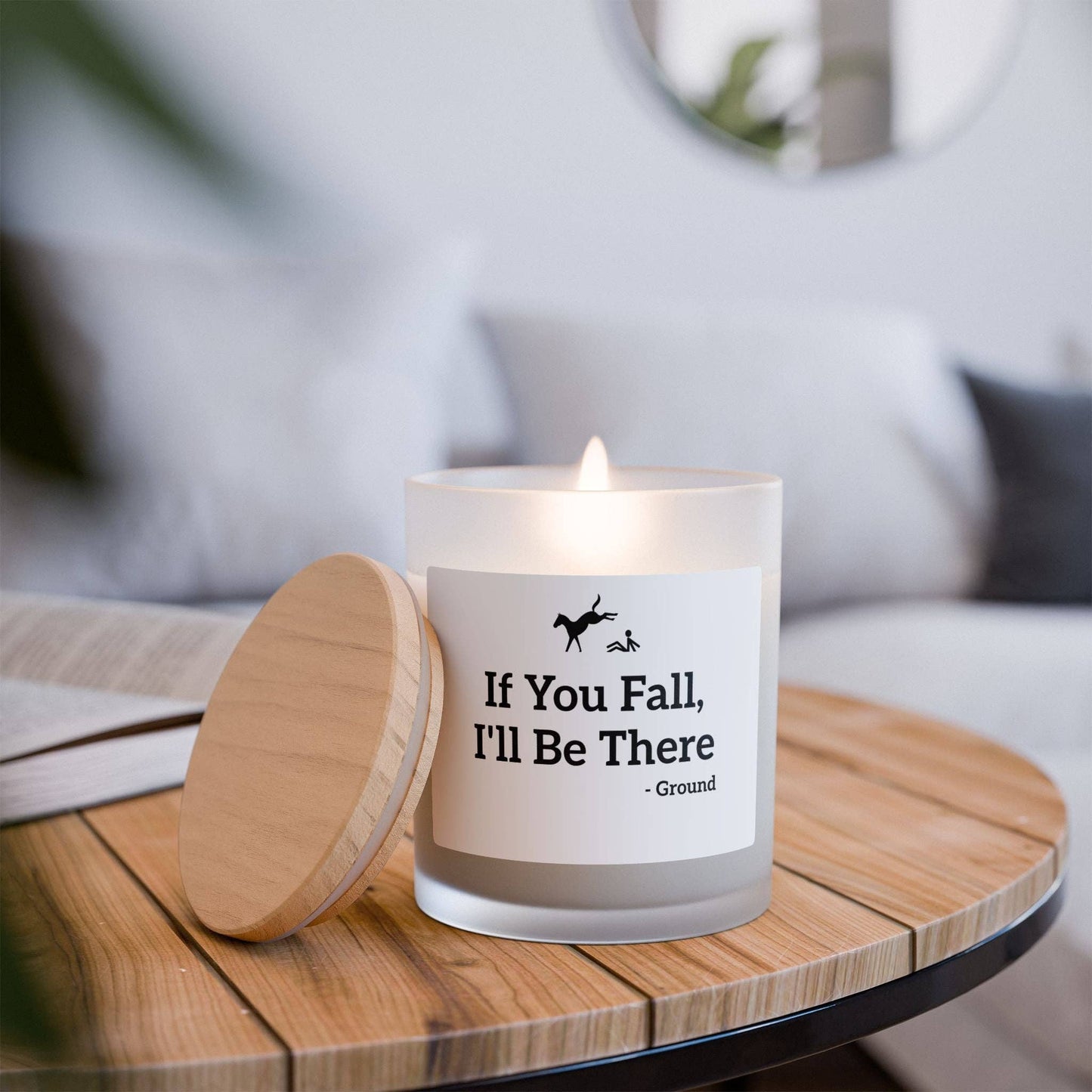 Frosted Glass Candle, 11oz - If You Fall: Sea Minerals / 11oz