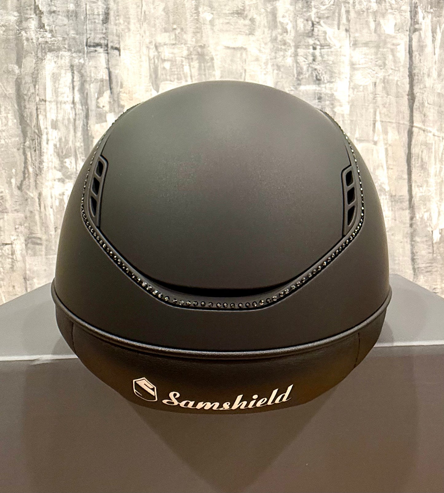 Helmet Miss V2 Matt - Matt - 356 Swarovski Crystal - 5 Jet Hemitite Darkline - Blazon Matt - Samshield Custom 2.0 - MS356M5