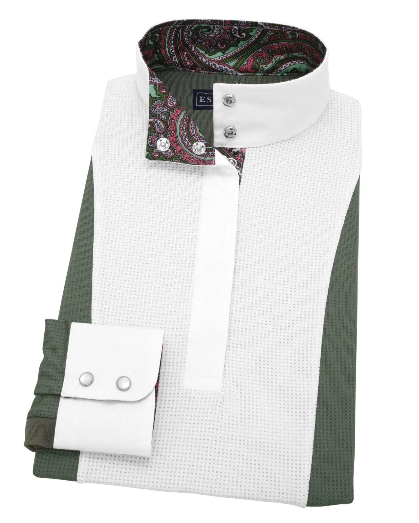 Essex Classics Paisley Ladies Green Luna Performance Show Shirt
