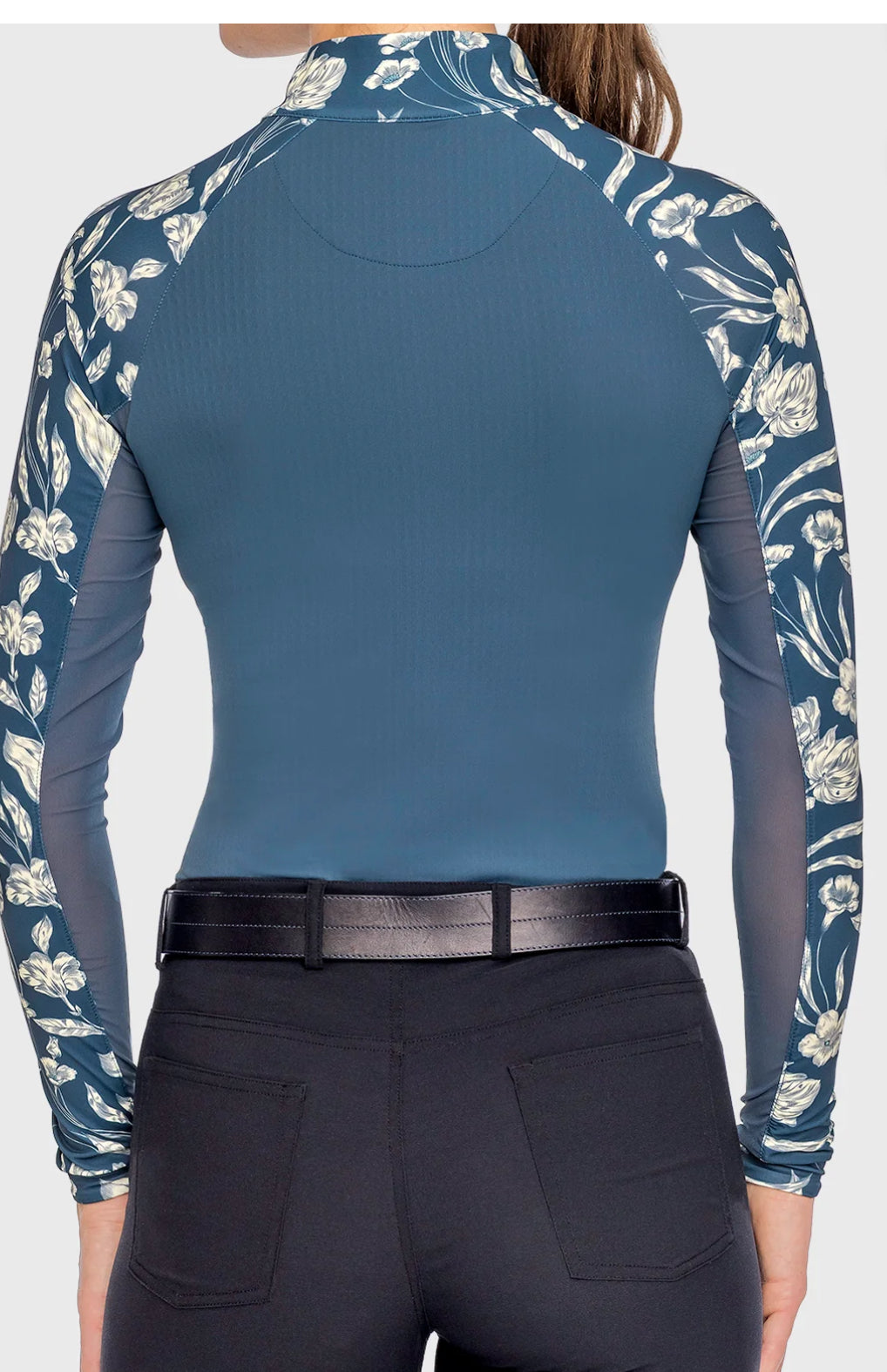 Kastel Denmark FRENCH BLUE Tulip LONG SLEEVE 1/4 ZIP SUN SHIRT