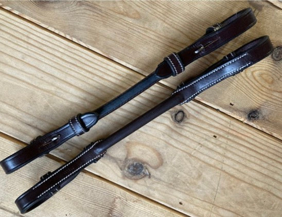 Pelham Bit Loops - Italian Leather