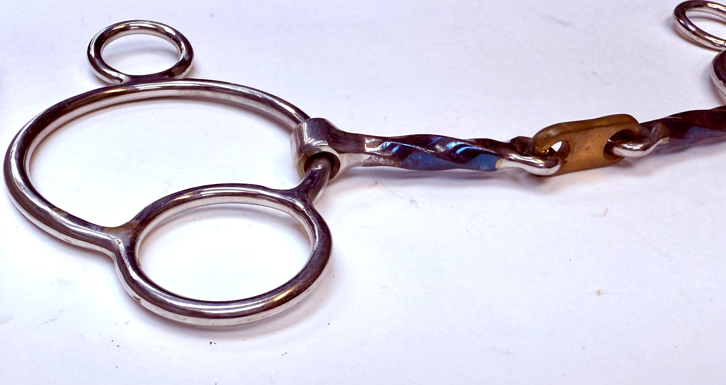 Bit Gag Nelson 1 1/2 Ring Slow Twist Dr. Bristol Copper Avanti Italia Blue