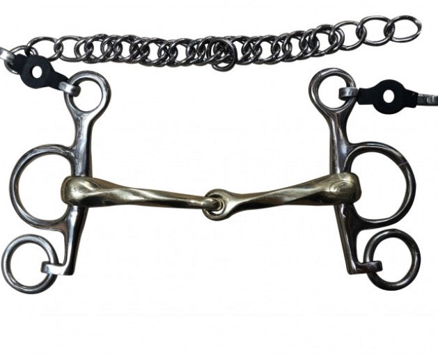 Bit Pelham Slow Twist Snaffle Mouth 0033