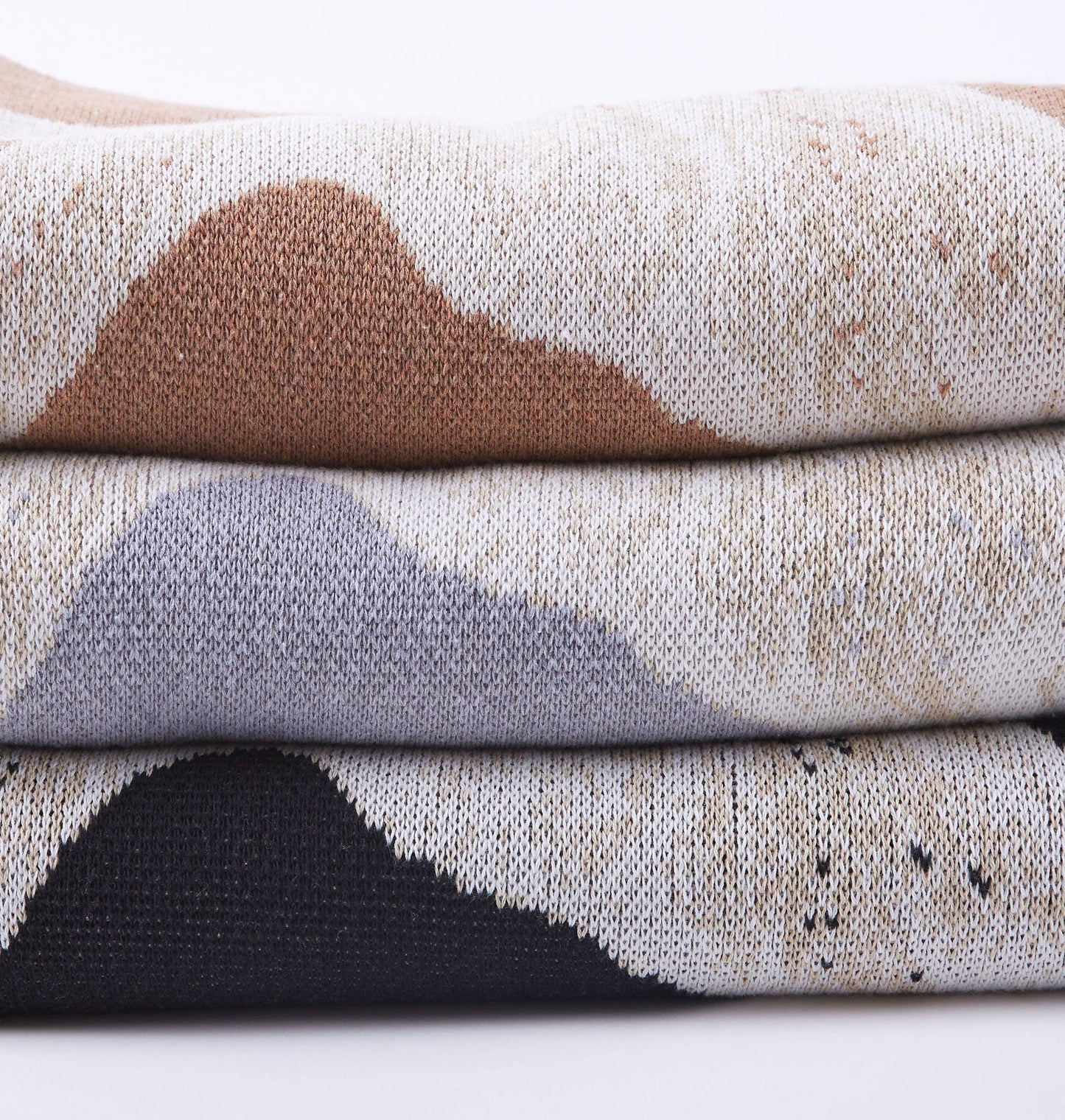 Thoroughbred Horse Knit Throw Blanket in Nero Black
