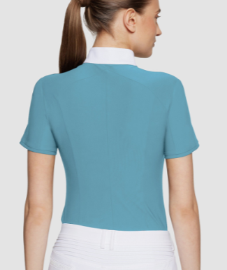 Samshield Ladies Show Shirt Short Sleeve Gretta METAL Dot Neptune Blue - SS26