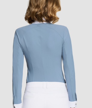 Samshield Ladies Show Shirt Long Sleeve Lucia Metal Dot - Dusty Blue SS26