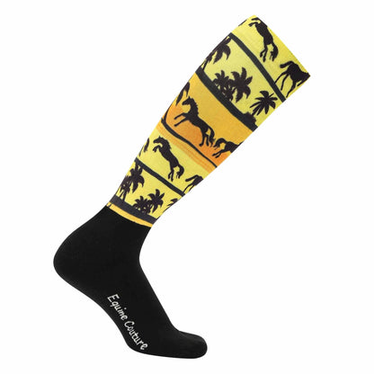 Equine Couture Ladies OTC Boot Socks- Ocala Sunrise: STD