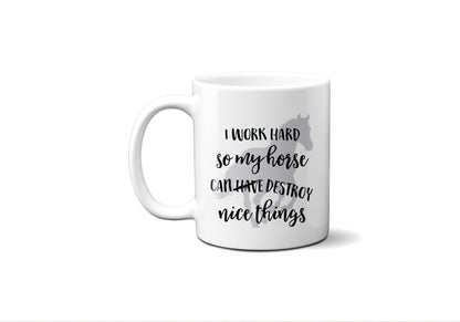 Horse Nice Things Coffee Mug Equestrian Gift Cup Western: 11oz
