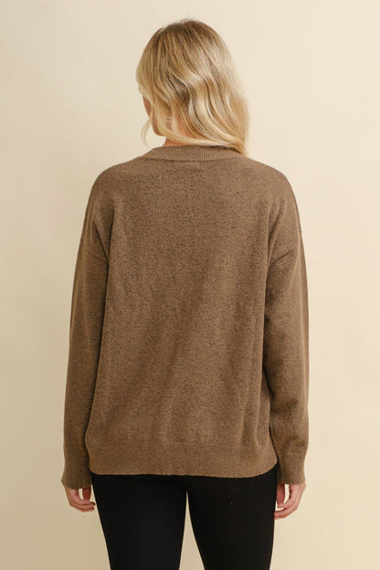 CSW13668 - HORSE SHOE PULLOVER SWEATER: Beige / M