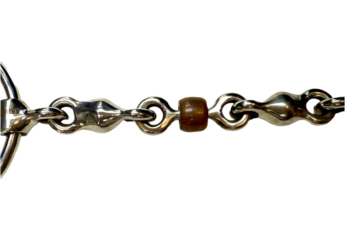 Bit Gag Nelson 2 Ring Waterford Ball with Copper Roller Avanti Italia Blue Iron