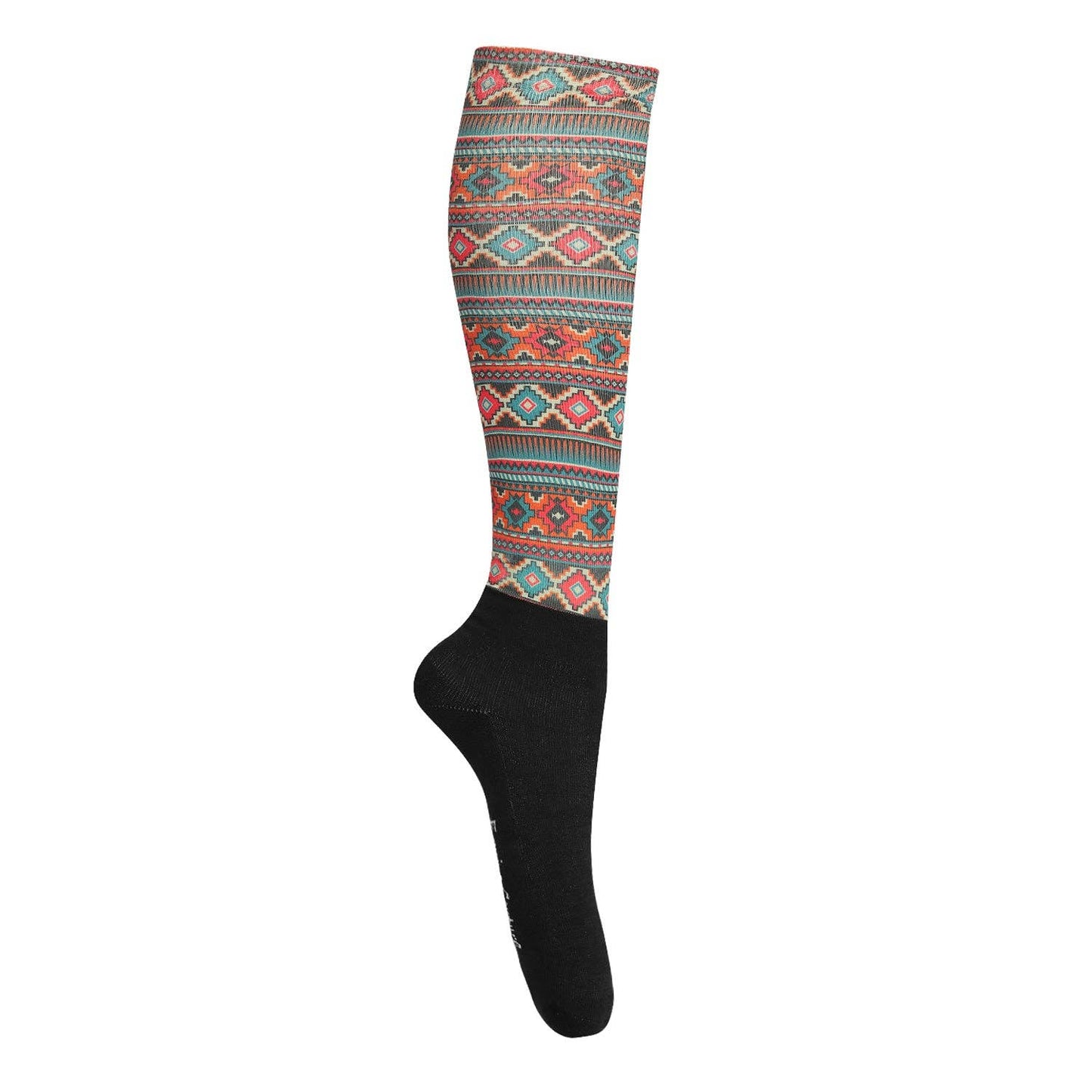 Equine Couture OTC Boot Socks: Sunset Aztec