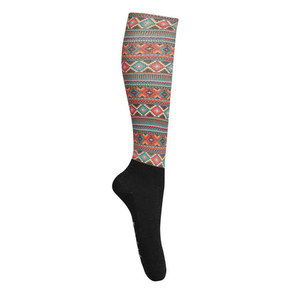 Equine Couture OTC Boot Socks: Sunset Aztec