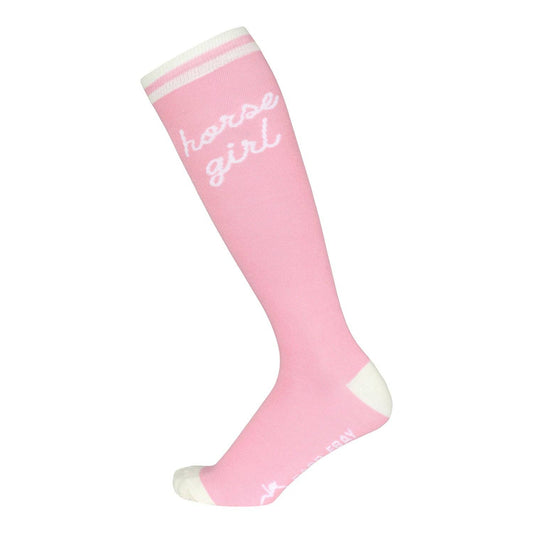 Dapplebay  Knit Boot Socks-Horse Girl: Pink / One Size