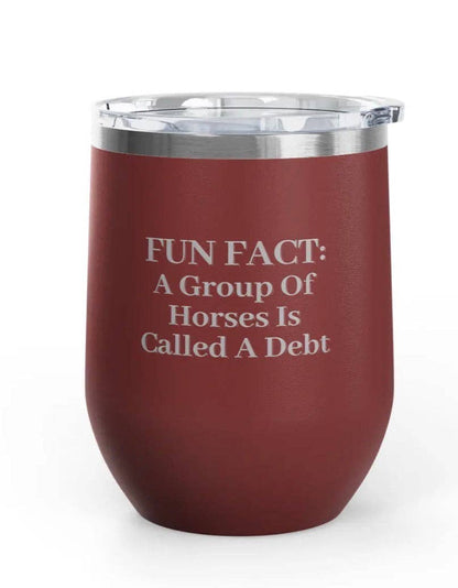 Wine Tumbler - 12 oz. - Fun Fact - Engraved