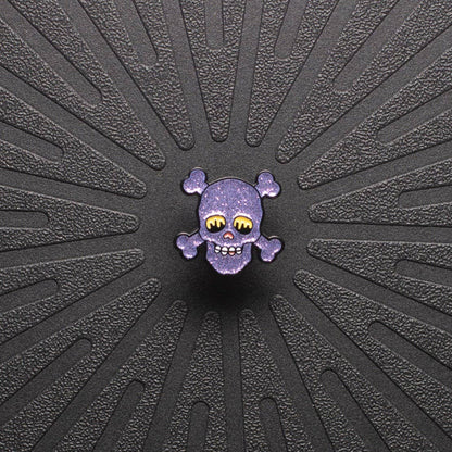 Skull English Saddle Pad Pins: Purple