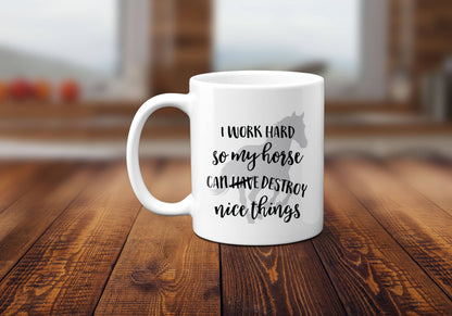Horse Nice Things Coffee Mug Equestrian Gift Cup Western: 11oz
