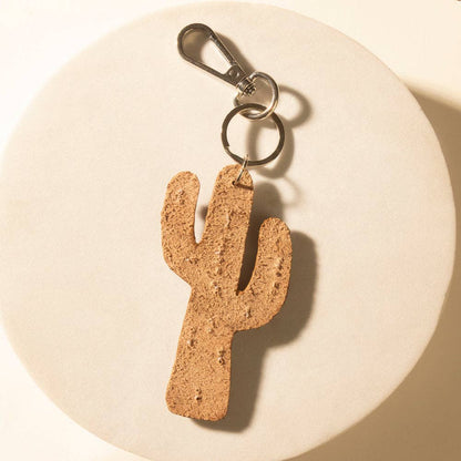Cactus Prairie Handtooled Leather Key Fob in Canyon Teal: Canyon Teal