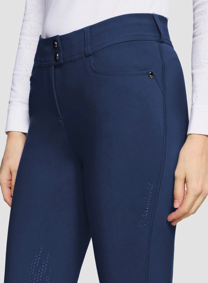 Samshield Ladies Breeches Delice  Crystal Ferna Knee Patch Breech  Sapphire Blue - SS26