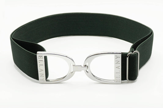 Hunter - 1.5" Silver Stirrup Elastic Belt