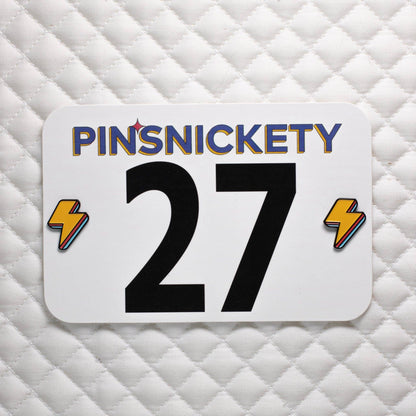 Lightning Bolt Saddle Pad Pins: Electric Yellow