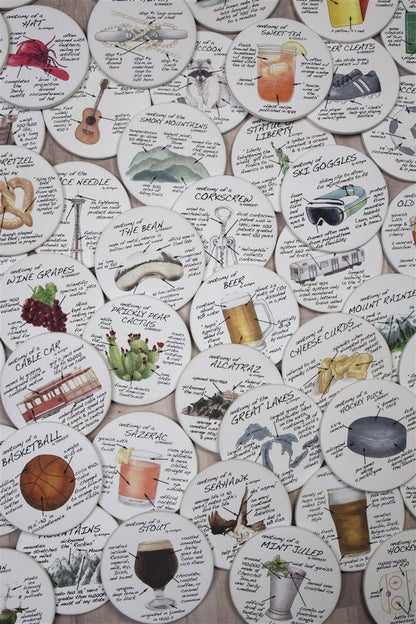 Equestrian Tack Anatomy Coasters