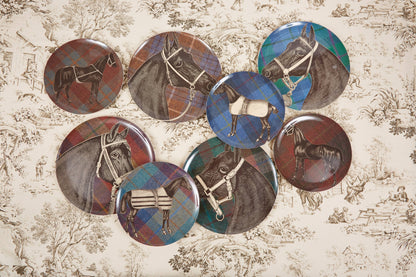 EQUUS TWEED SIDE PLATES SET/4