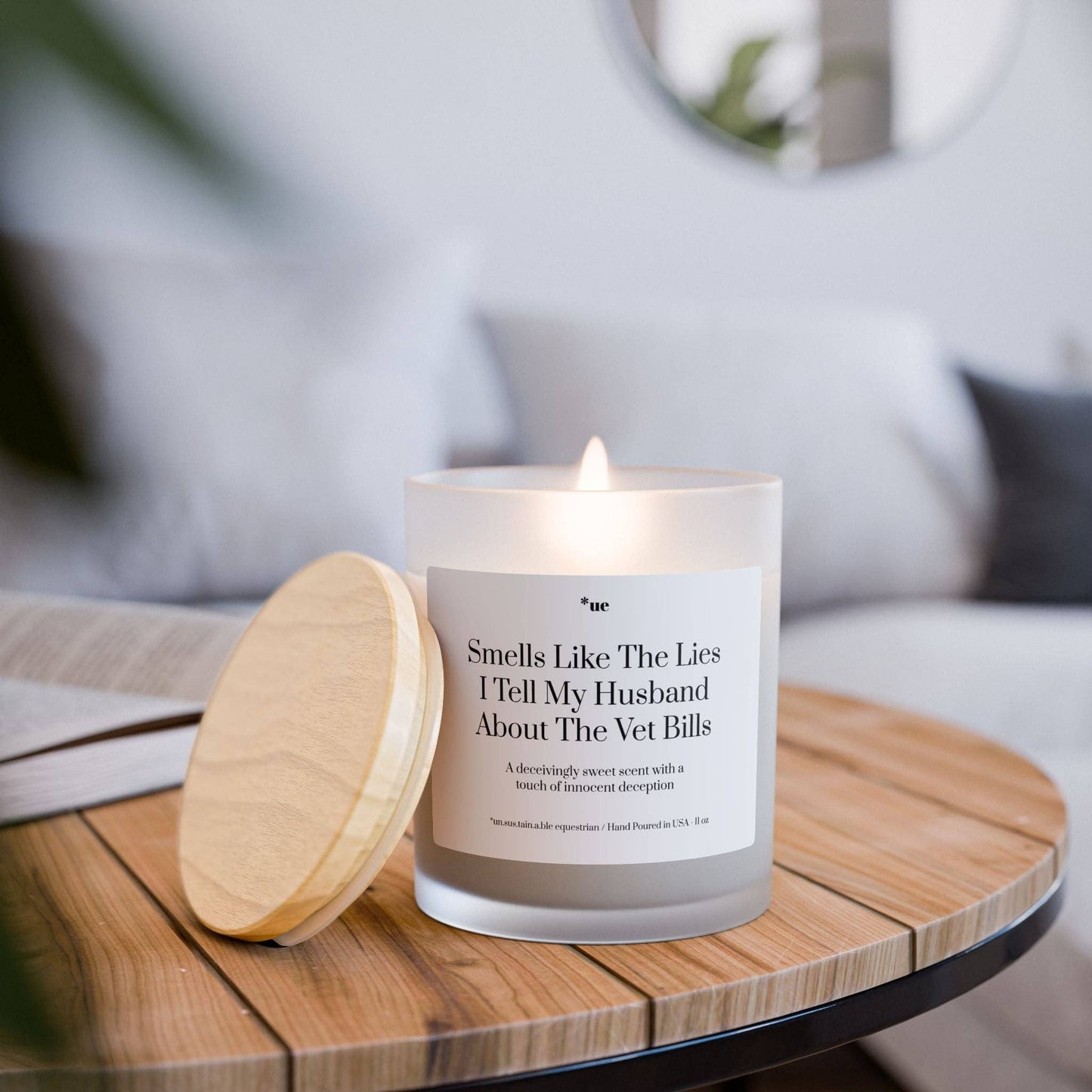 Frosted Glass Candle, 11oz - Lies I Tell My Husband: Blackberry Vanilla / 11oz