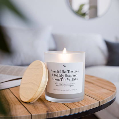 Frosted Glass Candle, 11oz - Lies I Tell My Husband: Blackberry Vanilla / 11oz