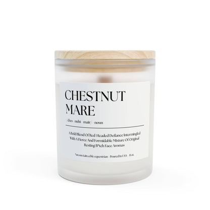 Frosted Glass Candle, 11oz - Chestnut Mare: Lavender / 11oz