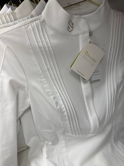 Samshield Ladies Show Shirt Hunter Friendly White Front - Long Sleeve - Georgoria Sophia Gregoria Sixtine - Black, White, Burgandy, Pistaccio , Agave, Kaki