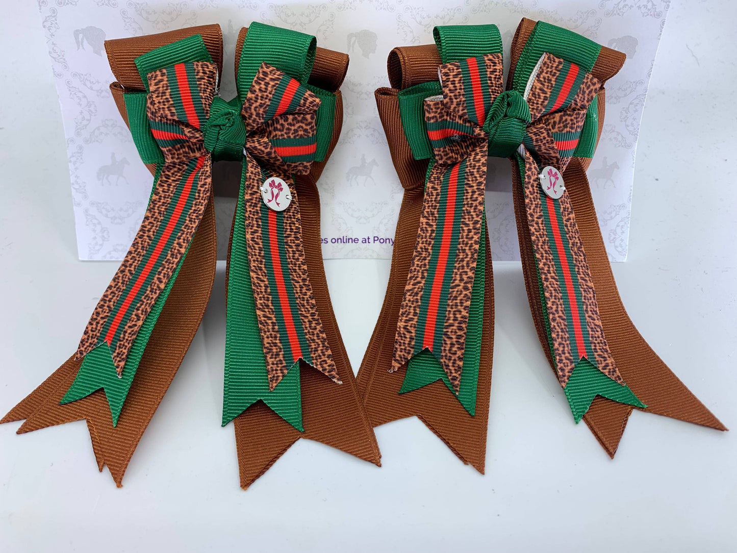 PonyTail Bows- Designer Striped