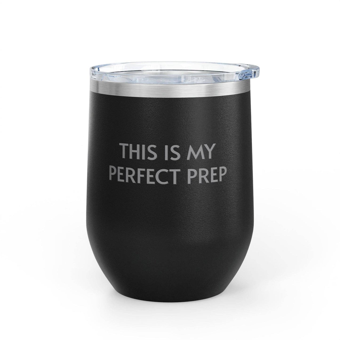 Wine Tumbler, 12oz - Perfect Prep: Black / 12oz