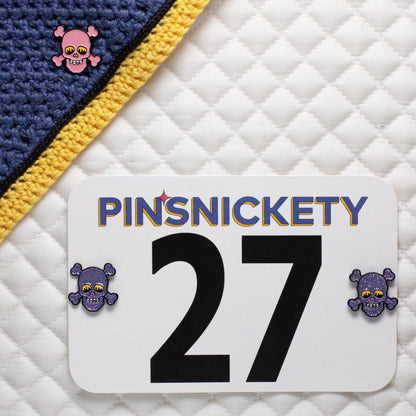Skull English Saddle Pad Pins: Purple