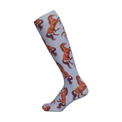 AWST Int'l Lila Bay Horses Socks: Purple