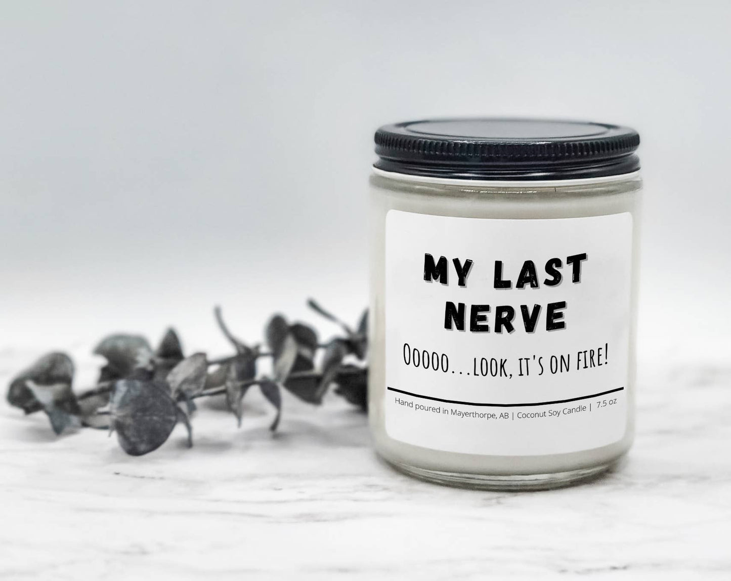 My Last Nerve - Funny, Rude, Sweary Candle, Naughty Wickers: Fresh Linen
