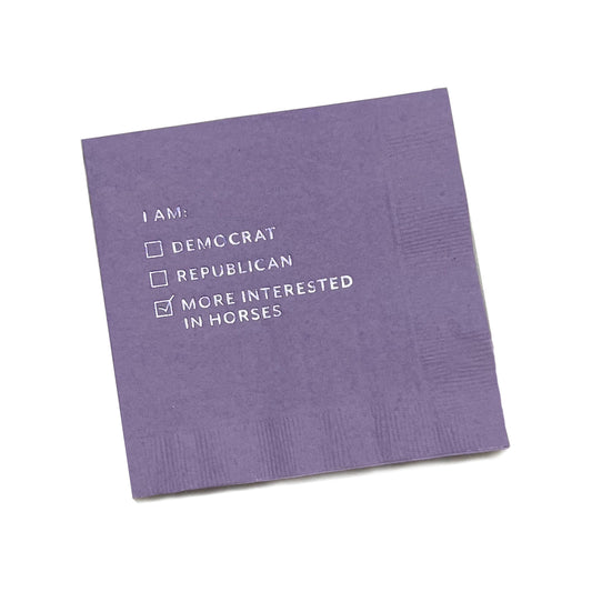 "I'm interested in horses" Cocktail Napkins