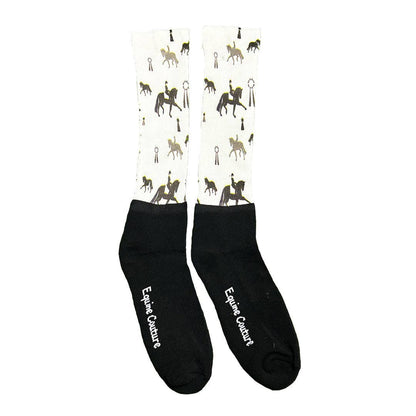 Equine Couture Ladies OTC Boot Socks- Down the Center Line: STD