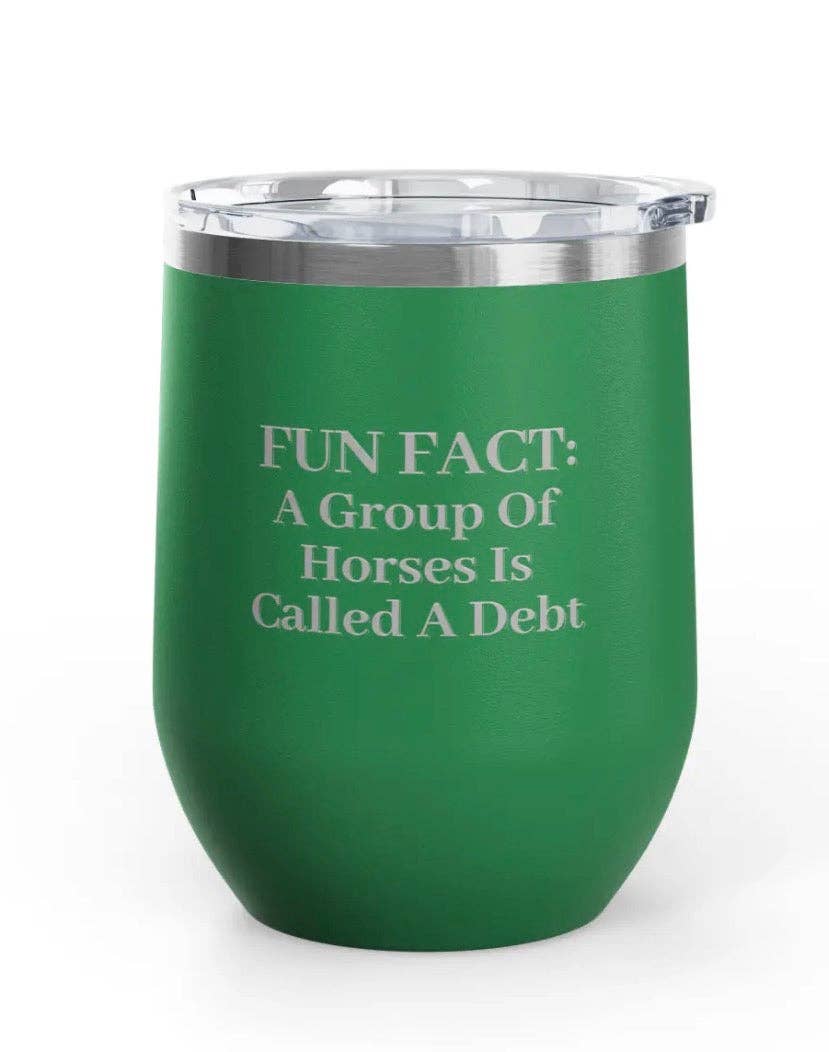 Wine Tumbler - 12 oz. - Fun Fact - Engraved
