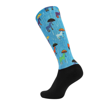 Equine Couture Children'S OTC Boot Socks- Rainy Day Ponies: STD