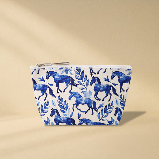 MakeUp Cosmetic Pouch Bag - Cute Toiletry Case - Equestrian