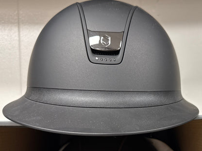Helmet Miss V2 Matt - Matt -Matt Rails - Black Chrome Blazon - 5 Crystal Jet Swarovski - Darkline - Samshield Fast Custom #2 2.0- MSBM5