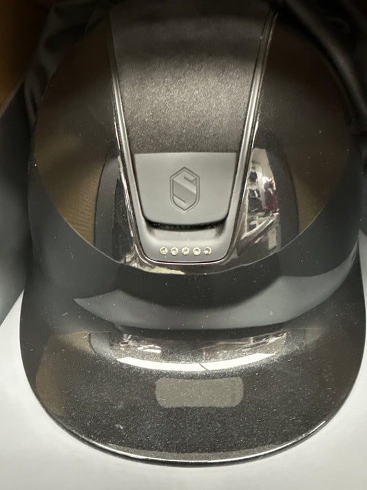 Helmet S Reg Brim V1 Gloss - Alcantara Top - Matt Blazon & Rails - 5 Clear Crystal - Samshield 1.0 - SL1