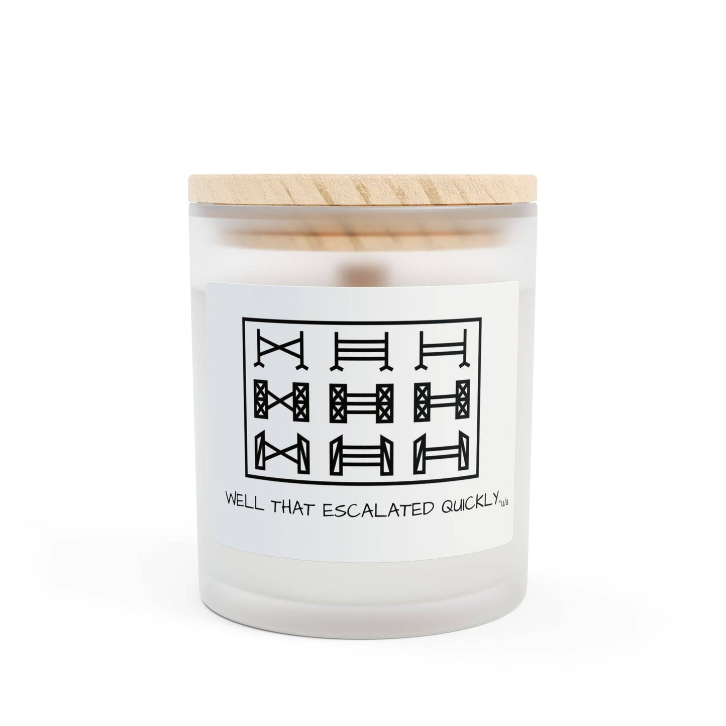 Frosted Glass Candle, 11oz - Escalated Quickly: Mango Coconut / 11oz