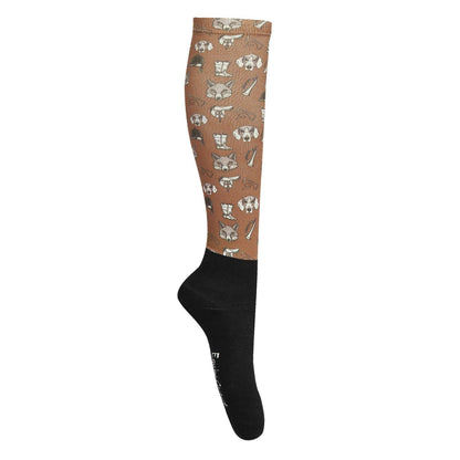 Equine Couture OTC Boot Socks: Coffee Lovers