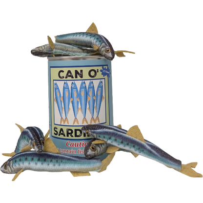 Can O' Sardines | Fish Stuffed Animal Plush w/Funny Jokes: Regular Lid