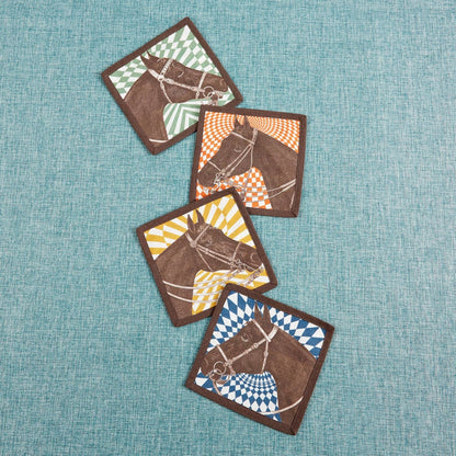 EQUUS OPTIC COCKTAIL NAPKINS SET/4