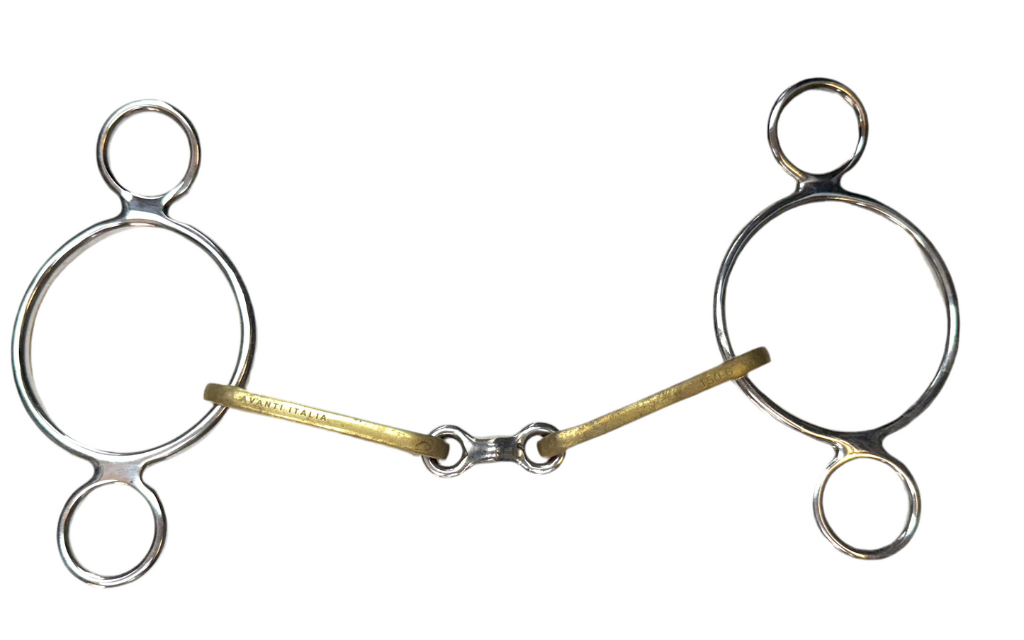 Bit Gag Nelson 2 Ring Dog Bone Snaffle Avanti Italia
